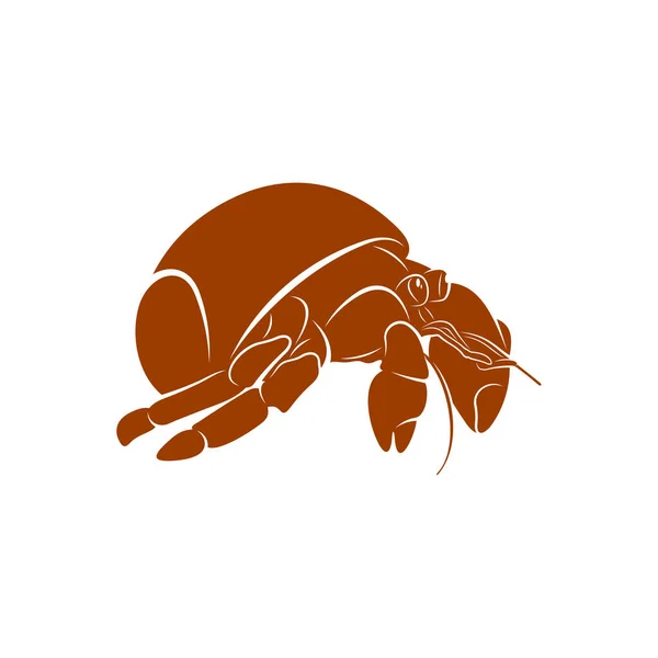 Ερημίτης Σχεδιασμό Καβούρι Διανυσματική Απεικόνιση Creative Ερημίτης Καβούρι Λογότυπο Σχεδιασμό — Διανυσματικό Αρχείο