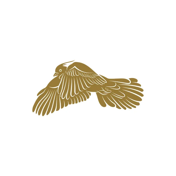 Ilustracja Wektora Gołębia Czubatego Szablon Koncepcyjny Logo Gołębia Czubatego Kreatywny — Wektor stockowy