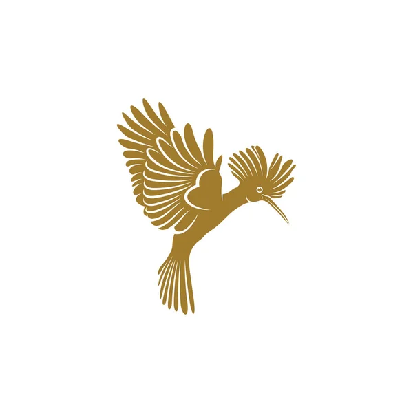 Ευρασιατική Απεικόνιση Φορέων Πουλιών Hoopoe Ευρασιατική Hoopoe Πουλί Λογότυπο Σχεδιασμό — Διανυσματικό Αρχείο