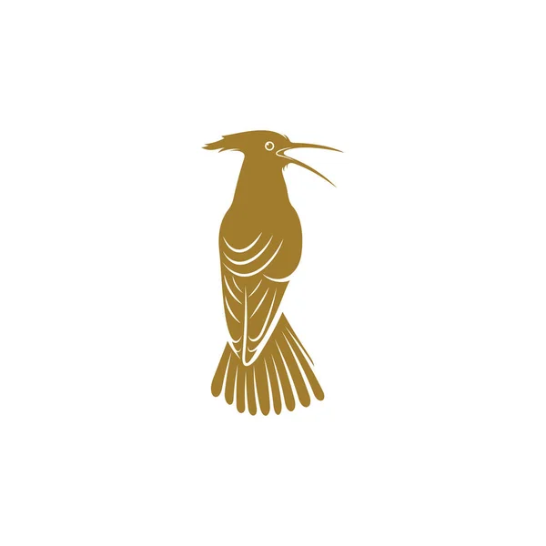 Ευρασιατική Απεικόνιση Φορέων Πουλιών Hoopoe Ευρασιατική Hoopoe Πουλί Λογότυπο Σχεδιασμό — Διανυσματικό Αρχείο
