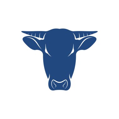Baş Boğa vektör çizimi. Yaratıcı Baş Boğa logo tasarım şablonu