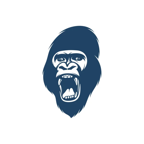 Ilustración Del Vector Head Monkey Plantilla Concepto Diseño Logotipo Head — Vector de stock