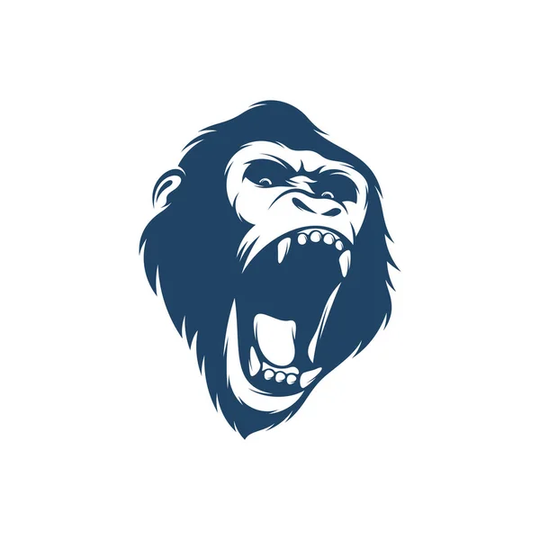 Vektorová Ilustrace Hlavy Opice Šablona Koncepce Loga Head Monkey Kreativní — Stockový vektor