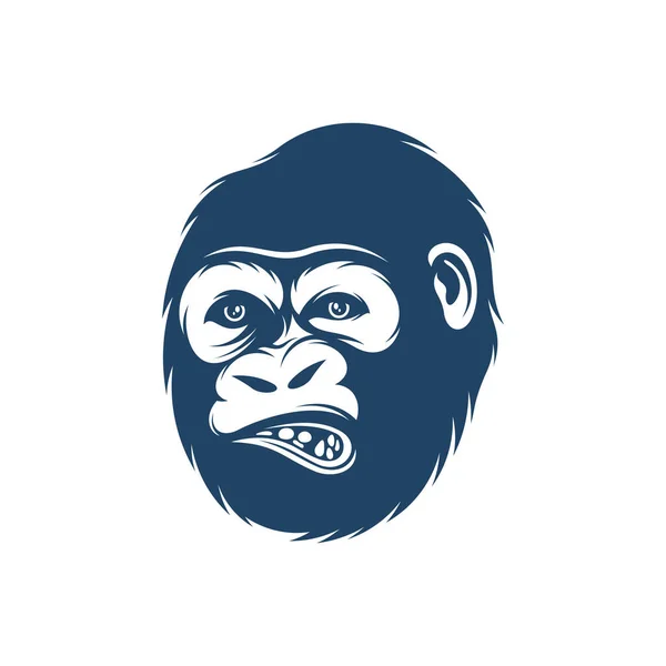 Ilustración Del Vector Head Monkey Plantilla Concepto Diseño Logotipo Head — Vector de stock