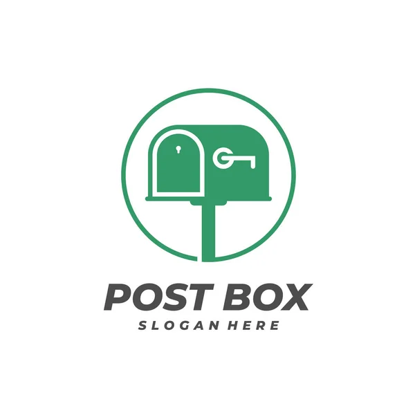 Post Box Logo Vector Template Creative Post Box Logo Ontwerp — Stockvector