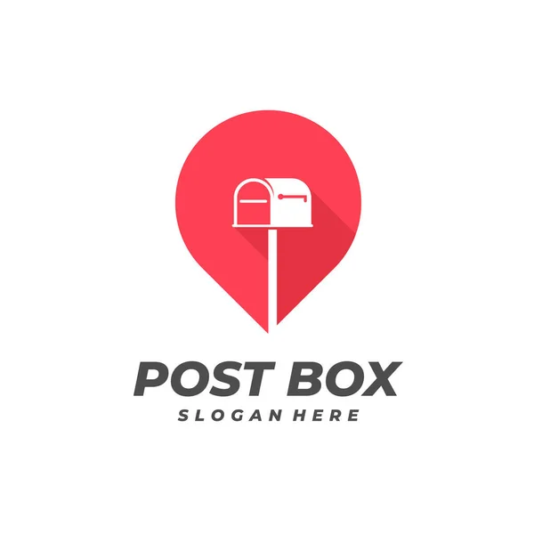 Point Post Box Logo Vector Template Creative Post Box Logo — Stockvector