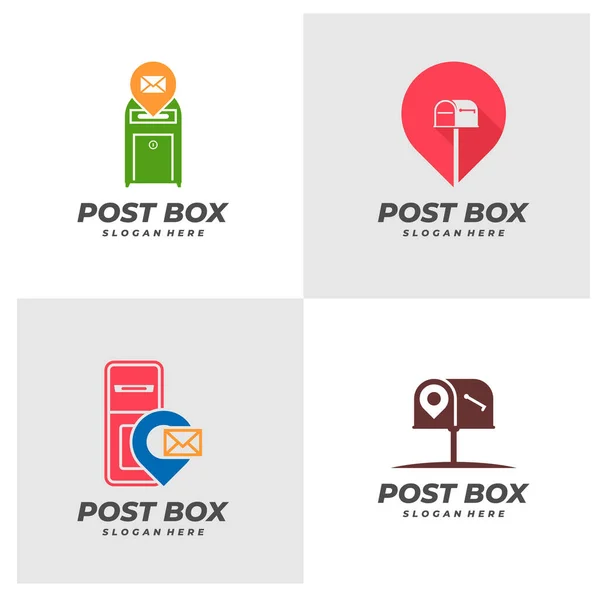 포인트 포스트 박스의 템플릿 크리에이티브 포스트 디자인 — 스톡 벡터