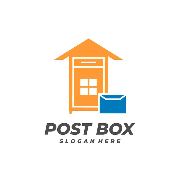 House Post Box Logo Vector Template Creative Post Box Logo — Stockvector