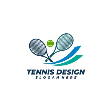 Tenis logosu vektör şablonu, Yaratıcı Tenis logosu tasarım kavramları.