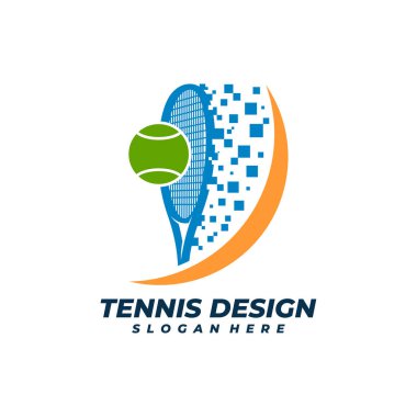 Piksel Tenis logo şablonu, Yaratıcı Tenis logosu tasarım kavramları