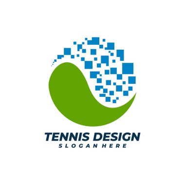 Piksel Tenis logo şablonu, Yaratıcı Tenis logosu tasarım kavramları