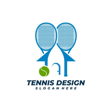 House Tennis logo vektör şablonu, Yaratıcı Tenis logosu tasarım kavramları.