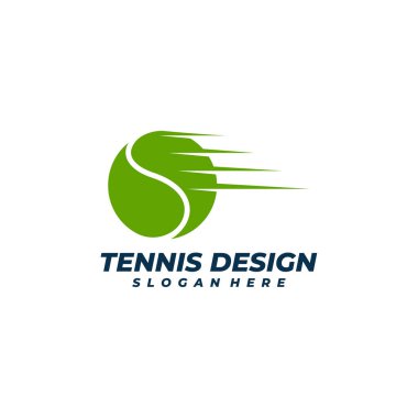 Hızlı Tenis logo vektör şablonu, Yaratıcı Tenis logosu tasarım kavramları.