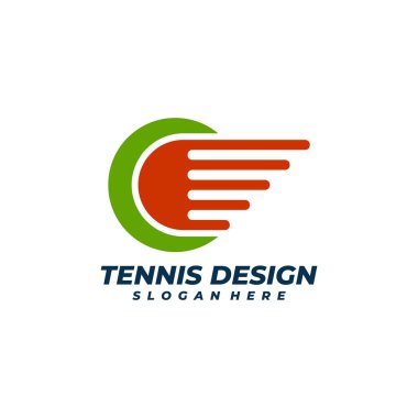 Kanat logo şablonu olan tenis, Yaratıcı Tenis logosu tasarım kavramları.