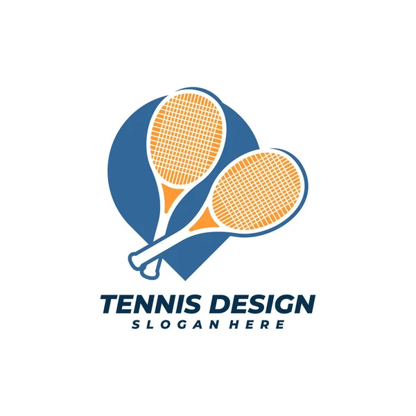 Point Tennis Logo Vektorvorlage Kreative Tennis Logo Design Konzepte — Stockvektor