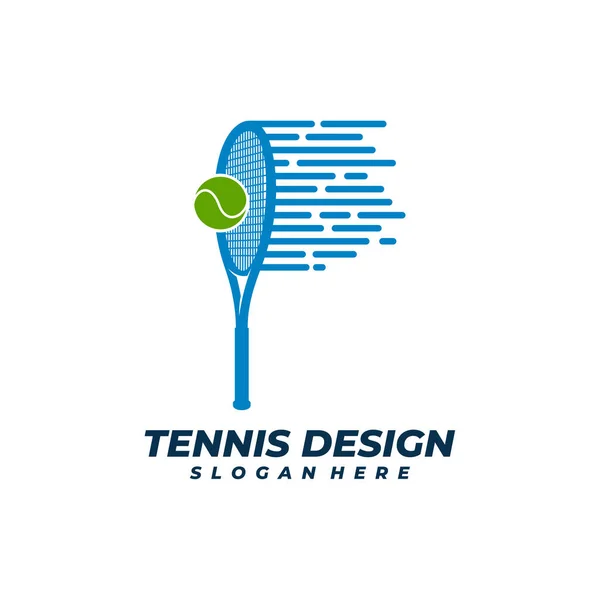 Snelle Tennis Logo Vector Template Creative Tennis Logo Ontwerp Concepten — Stockvector