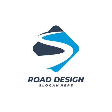 Yol logosu vektör şablonu, Creative Road logo tasarım kavramları.