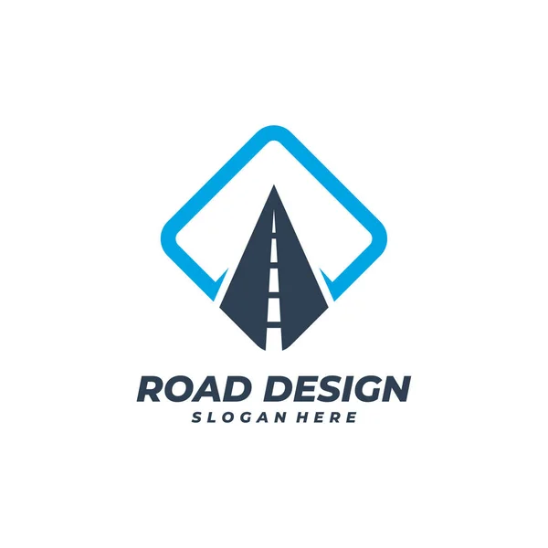 Yol logosu vektör şablonu, Creative Road logo tasarım kavramları.