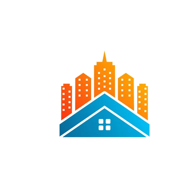 Logoen Til House City Logoen Vektormal Konsepter Design Creative Building – stockvektor