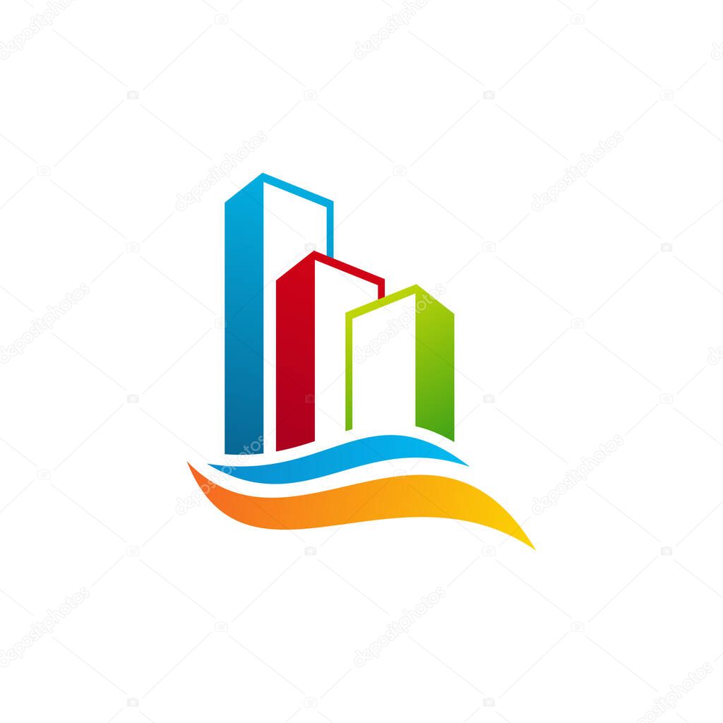 City logo vector template, Creative Building logo design concepts