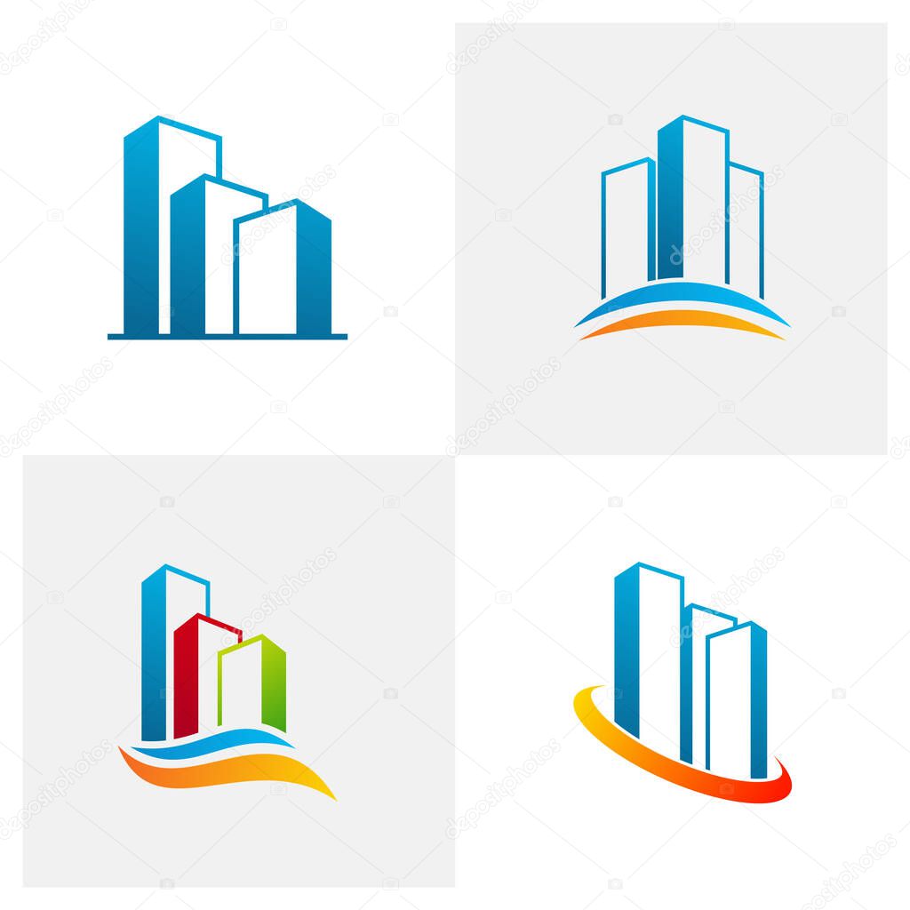 Set of City logo vector template, Creative Building logo design concepts