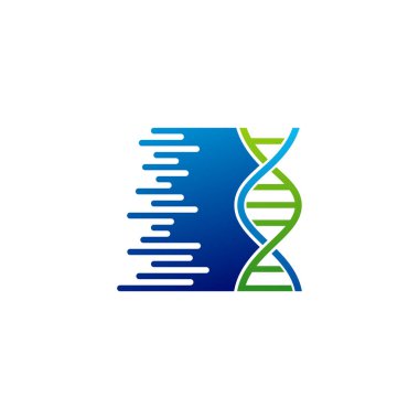 Hızlı DNA logo vektör şablonu, yaratıcı DNA logo tasarımı kavramları