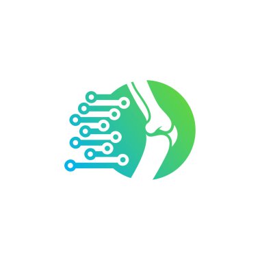 Tech Bone logo vektör şablonu, yaratıcı kemik logosu tasarım kavramları