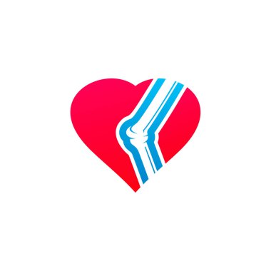 Love Bone logo vektör şablonu, yaratıcı kemik logo tasarımı kavramları