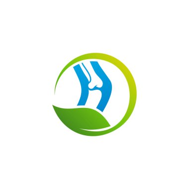 Yaprak Kemiği logo vektör şablonu, yaratıcı kemik logo tasarımı kavramları