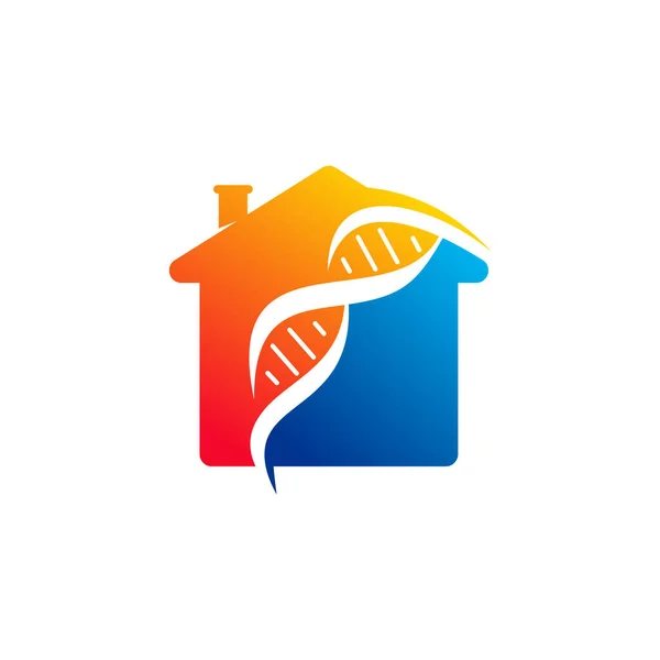 Dna House Λογότυπο Διάνυσμα Πρότυπο Creative Dna Λογότυπο Σχεδιασμό Έννοιες — Διανυσματικό Αρχείο