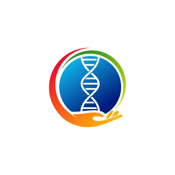 Dna Care Logo Vektor Template Creative Dna Logo Desain Konsep - Stok Vektor