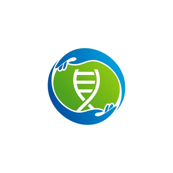 Dna Care Logo Vektor Template Creative Dna Logo Desain Konsep - Stok Vektor