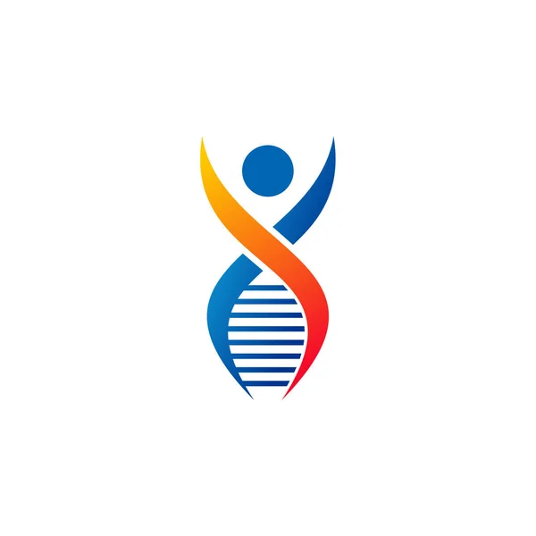 Логотип Людей Днк Векторний Шаблон Концепції Дизайну Логотипу Creative Dna — стоковий вектор