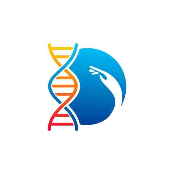 Dna Care Logo Vektor Template Creative Dna Logo Desain Konsep - Stok Vektor