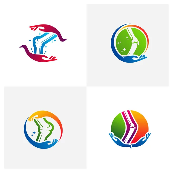Set Modelli Vettoriali Logo Care Bone Concetti Design Del Logo — Vettoriale Stock