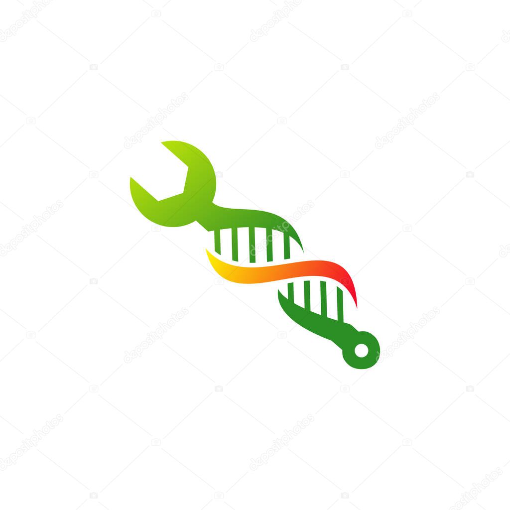 Mechanic DNA logo vector template, Creative DNA logo design concepts