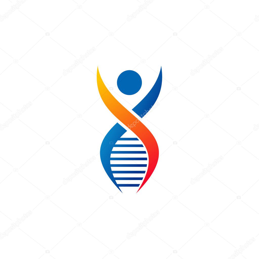 People DNA logo vector template, Creative DNA logo design concepts