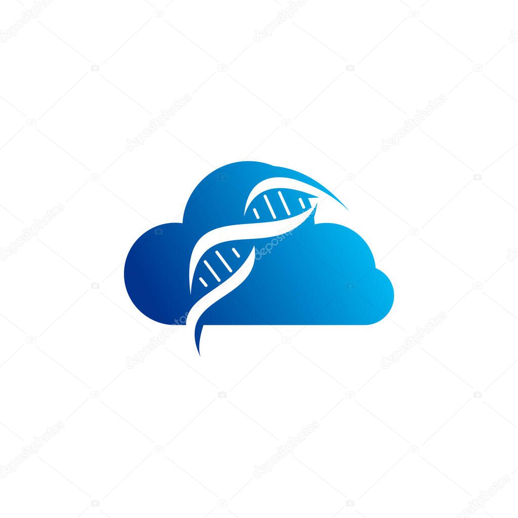 Cloud DNA logo vector template, Creative DNA logo design concepts