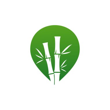 Point Bamboo logo vektör şablonu, yaratıcı Bambu logo tasarımı kavramları
