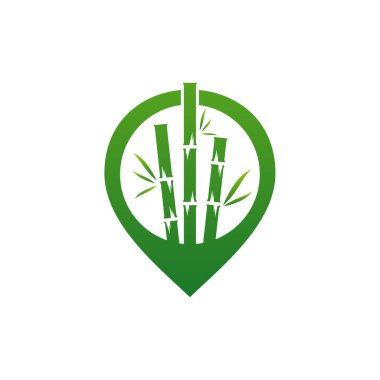 Point Bamboo logo vektör şablonu, yaratıcı Bambu logo tasarımı kavramları