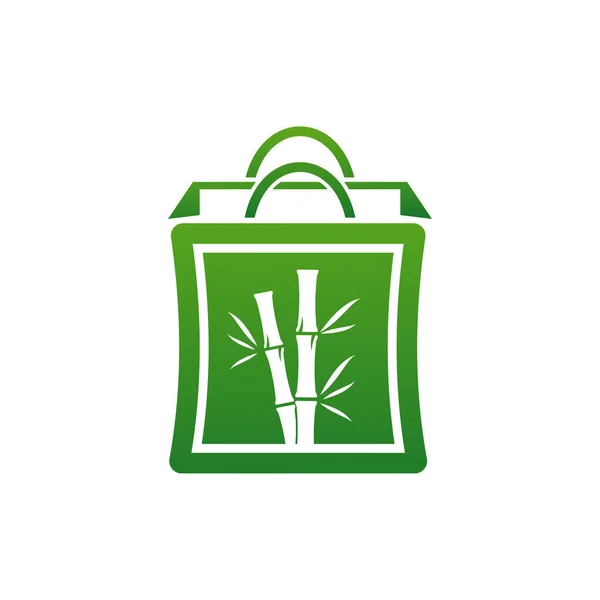 Shop Bambus Logo Vektorvorlage Kreative Bambus Logo Designkonzepte — Stockvektor
