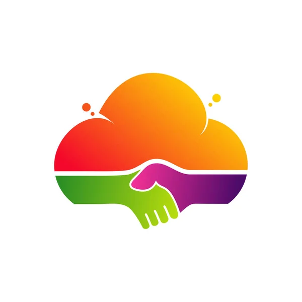 Plantilla Vector Logotipo Cloud Deal Conceptos Diseño Logotipo Creative Deal — Vector de stock