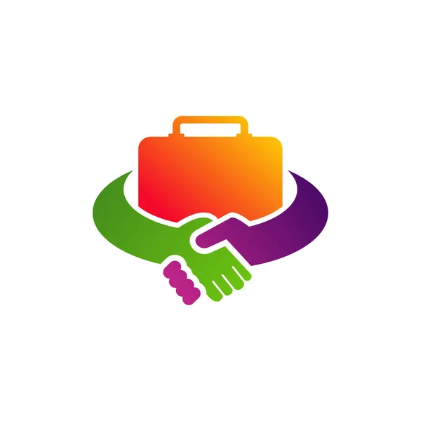 Bag Deal Logotyp Vektor Mall Creative Deal Logotyp Design Koncept — Stock vektor