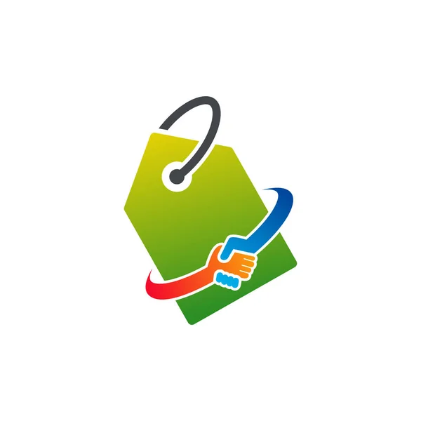 Shop Deal Logo Vektorvorlage Creative Deal Logo Designkonzepte — Stockvektor