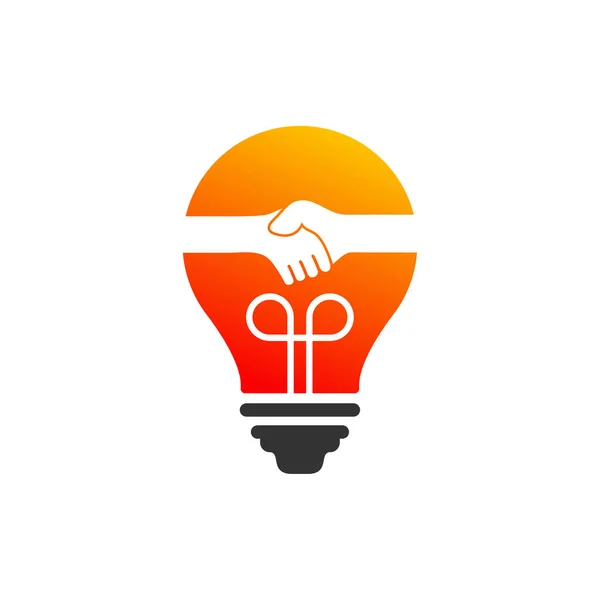 Bulb Deal Logo Vector Template Creative Deal Logo Design Concepts — 스톡 벡터