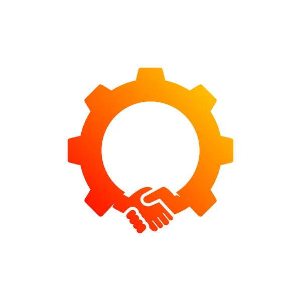 Gear Deal Logo Vektör Şablonu Creative Deal Logo Tasarım Kavramları — Stok Vektör