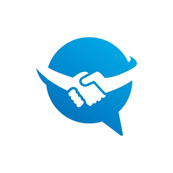 Chat Deal Λογότυπο Διάνυσμα Πρότυπο Creative Deal Έννοιες Σχεδιασμού Λογότυπο — Διανυσματικό Αρχείο