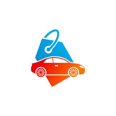 Shop Car logo vektör şablonu, Creative Car logo tasarım kavramları