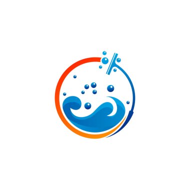 Water Drop Temiz logo vektör şablonu, Yaratıcı Temiz logo tasarımı kavramları