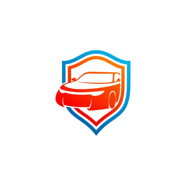 Plantilla Del Vector Del Logotipo Del Coche Del Escudo Conceptos — Vector de stock